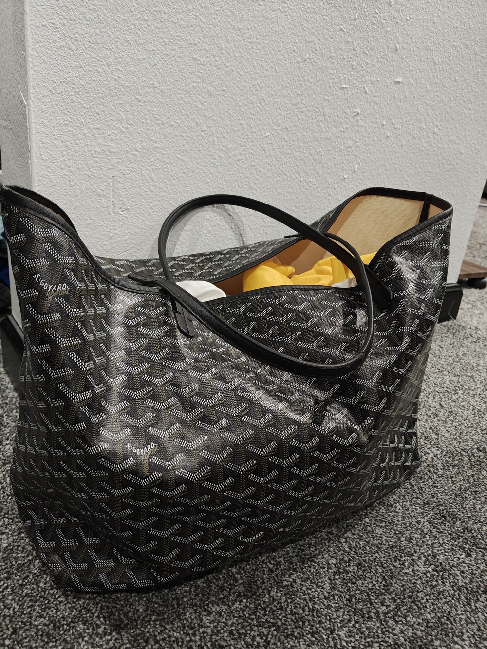 Black Patterned Tote Bag - Goyard GM